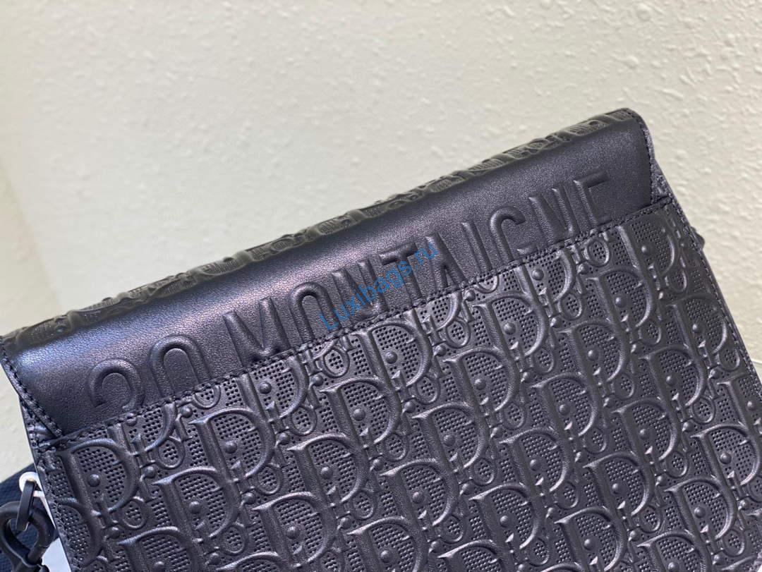 Dior Bobby Bag Medium Perforated M9319 Black calfskin with Dior Oblique motif | dior bobby bag m9319 medium perforated black calfskin with dior oblique motif 06