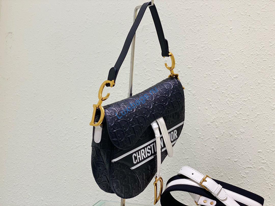 Dior Saddle Bag M0446 Black Oblique Perforated and Embossed Calfskin | dior m0446 saddle bag black oblique perforated and embossed calfskin 03
