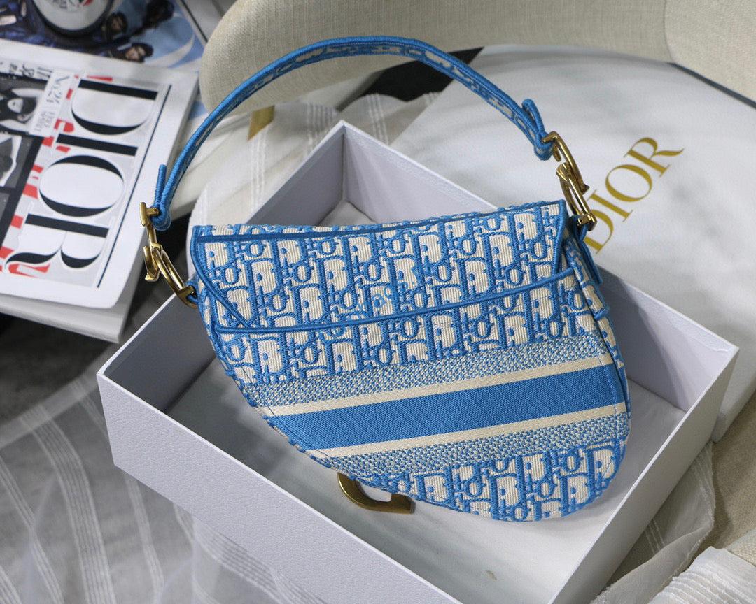 Dior Saddle Bag Burgundy Dior Oblique Jacquard M0446 Blue | dior m0446 saddle bag burgundy dior oblique jacquard blue 04