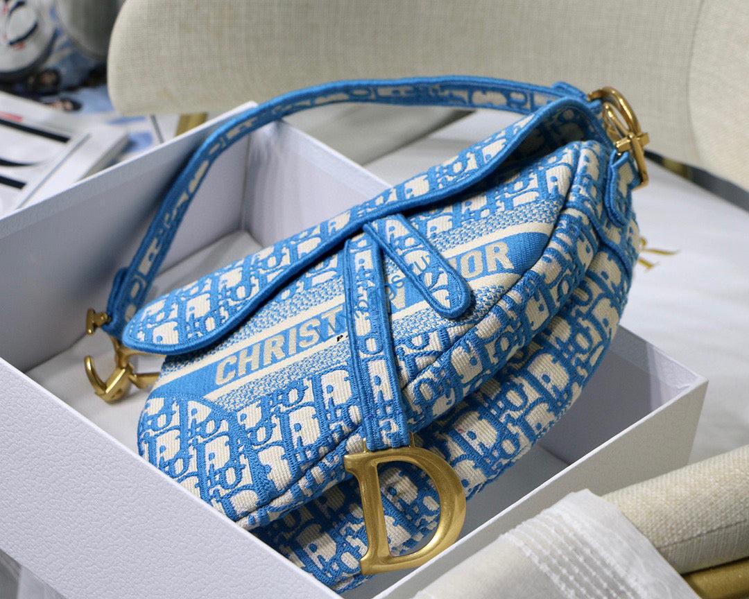 Dior Saddle Bag Burgundy Dior Oblique Jacquard M0446 Blue | dior m0446 saddle bag burgundy dior oblique jacquard blue 07
