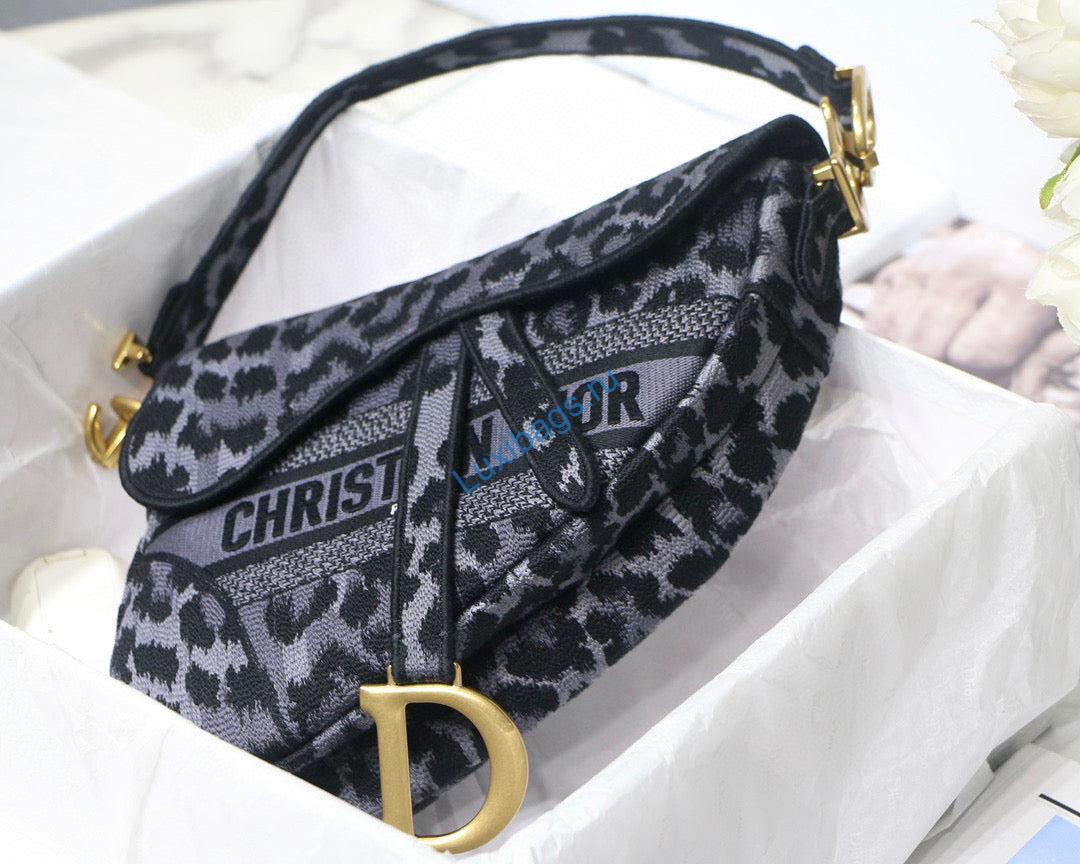 Dior Saddle Bag M0446 Gray Mizza Embroidery | dior m0446 saddle bag gray mizza embroidery 07