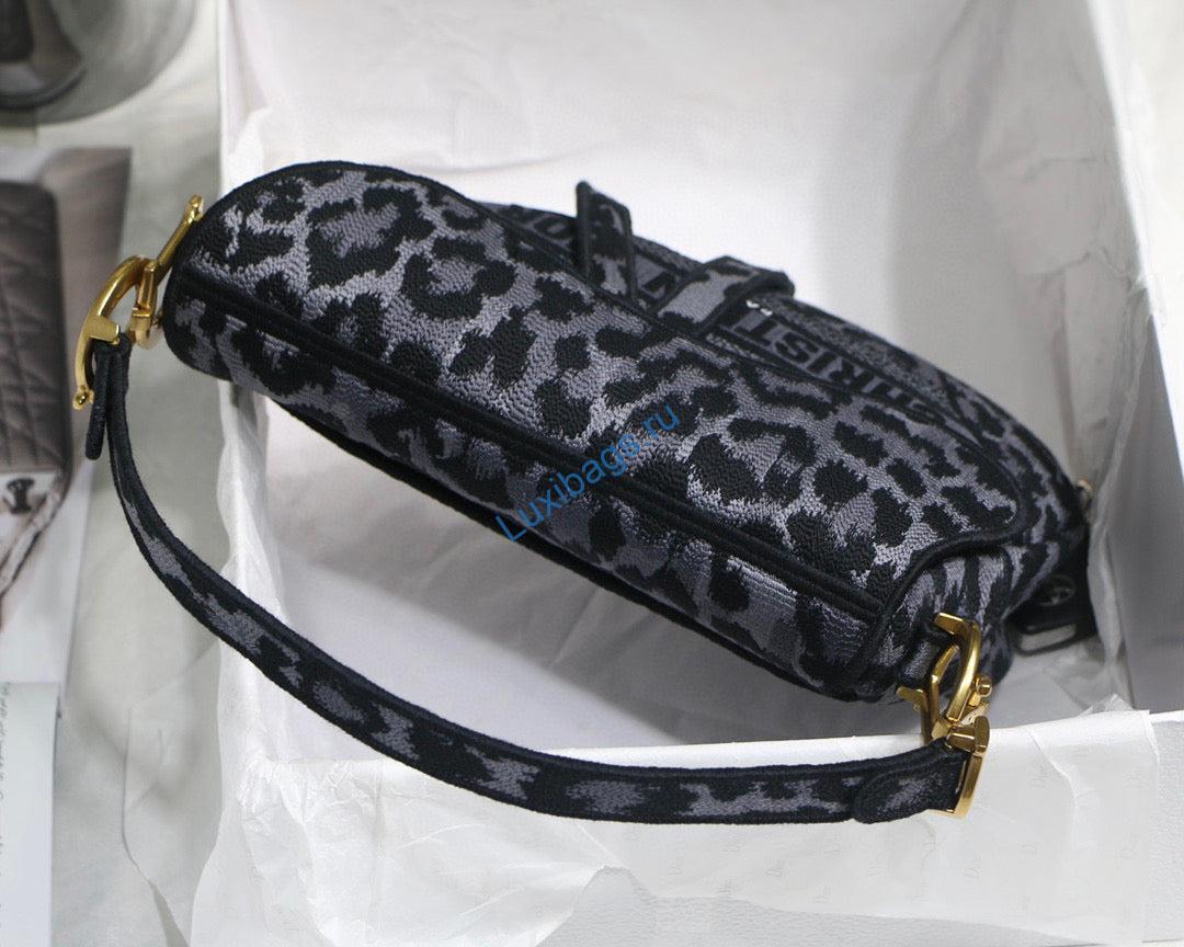 Dior Saddle Bag M0446 Gray Mizza Embroidery | dior m0446 saddle bag gray mizza embroidery 08