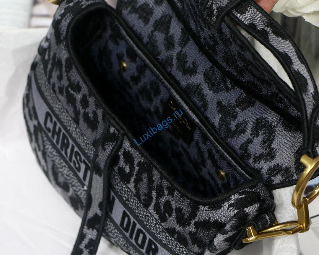 Dior Saddle Bag M0446 Gray Mizza Embroidery | dior m0446 saddle bag gray mizza embroidery 09