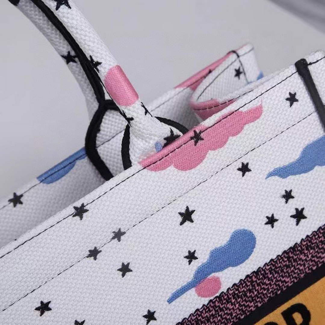 Dior Medium Book Tote Latte Dior Ciel de Rêve Embroidery M1296 | dior m1296 medium book tote latte dior ciel de reve embroidery 07