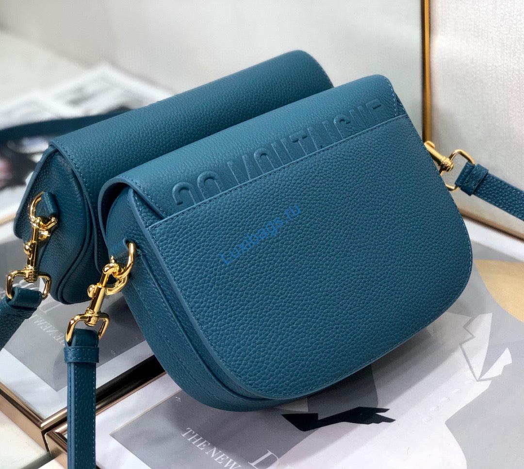 Dior M9319 Medium Bobby Bag Blue Grained Calfskin | dior m9319 medium bobby bag blue grained calfskin 3