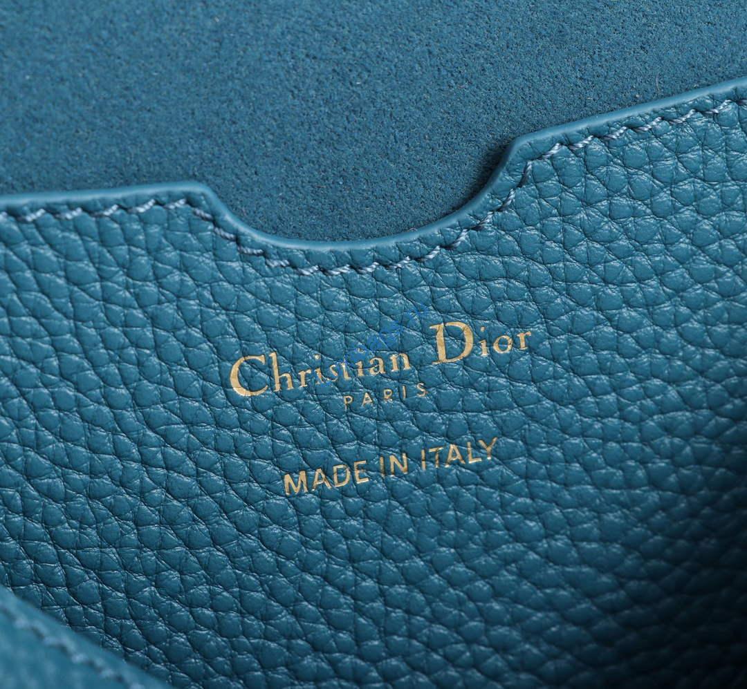 Dior M9320 Large Bobby Bag Blue Grained Calfskin with Blue Dior Oblique Strap | dior m9320 large bobby bag blue grained calfskin with blue dior oblique strap 7