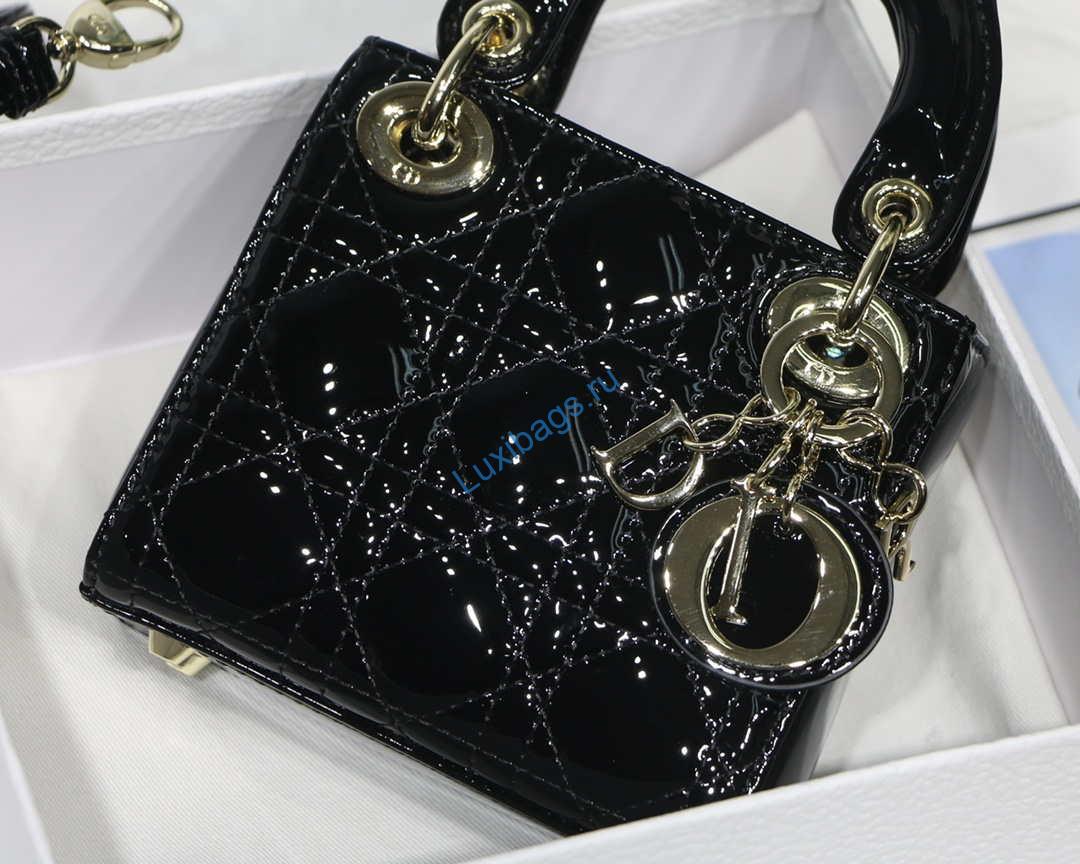 dior micro lady dior bag s0856 black patent cannage lambskin 1 Dior MICRO LADY Dior Bag S0856 Black Patent Cannage Lambskin | dior micro lady dior bag s0856 black patent cannage lambskin 002