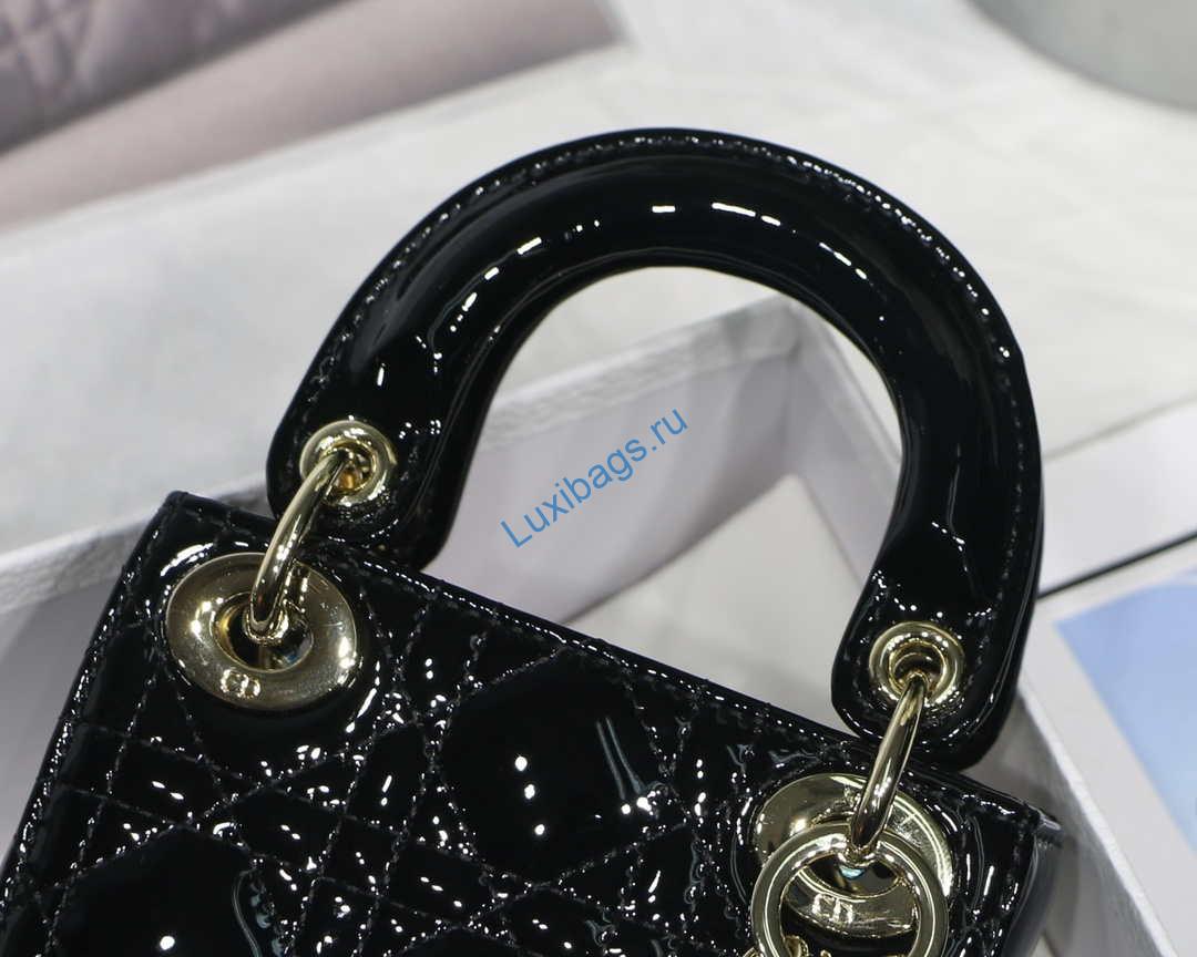 dior micro lady dior bag s0856 black patent cannage lambskin 3 Dior MICRO LADY Dior Bag S0856 Black Patent Cannage Lambskin | dior micro lady dior bag s0856 black patent cannage lambskin 004