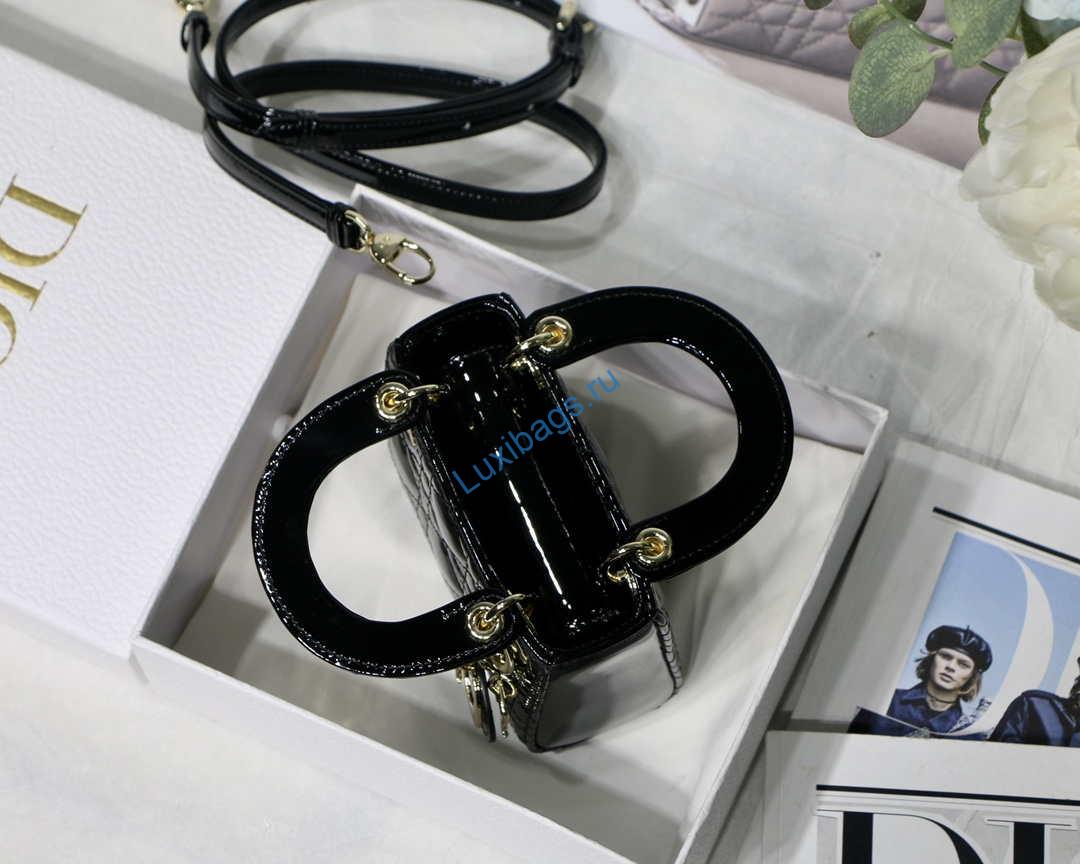 dior micro lady dior bag s0856 black patent cannage lambskin 8 Dior MICRO LADY Dior Bag S0856 Black Patent Cannage Lambskin | dior micro lady dior bag s0856 black patent cannage lambskin 009