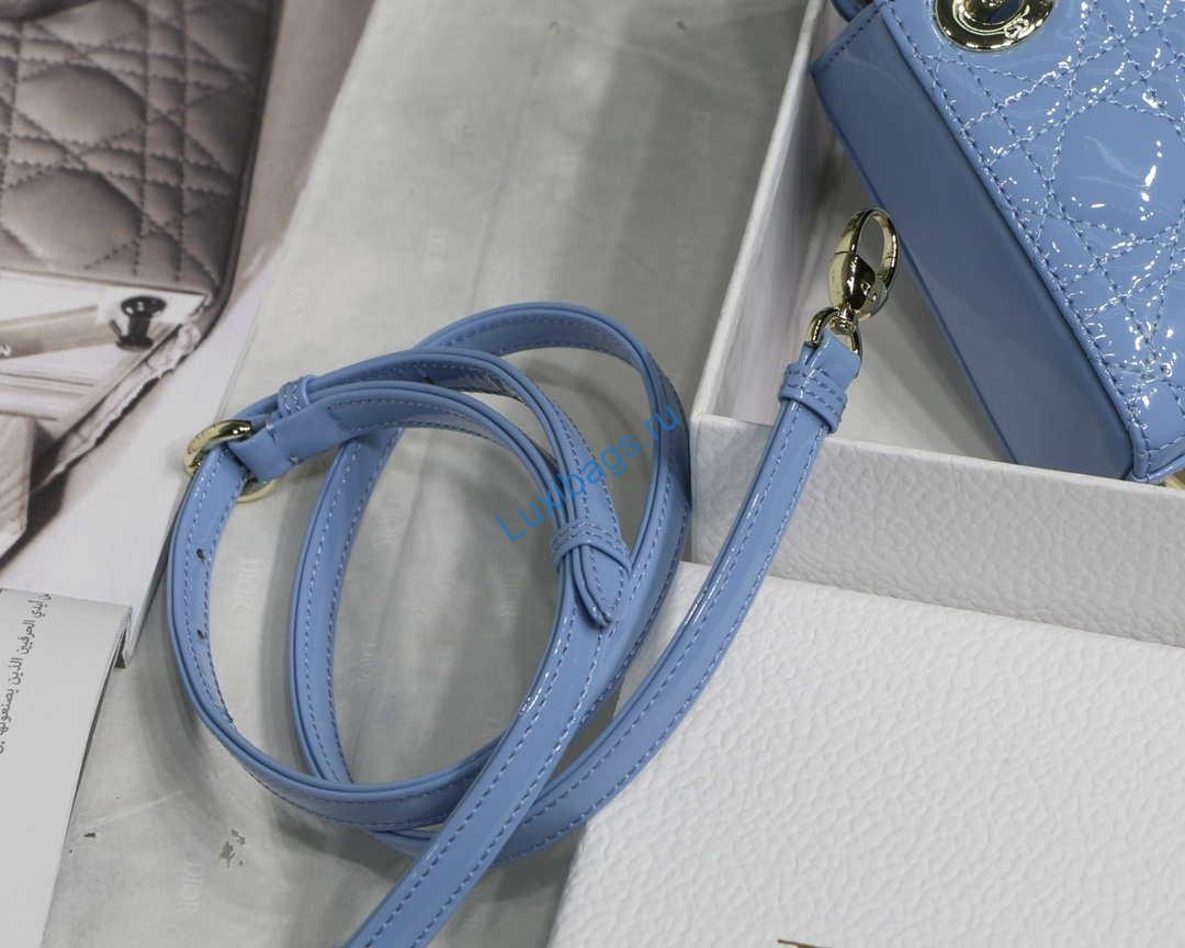 dior micro lady dior bag s0856 blue patent cannage lambskin 5 Dior MICRO LADY Dior Bag S0856 Blue Patent Cannage Lambskin | dior micro lady dior bag s0856 blue patent cannage lambskin 006