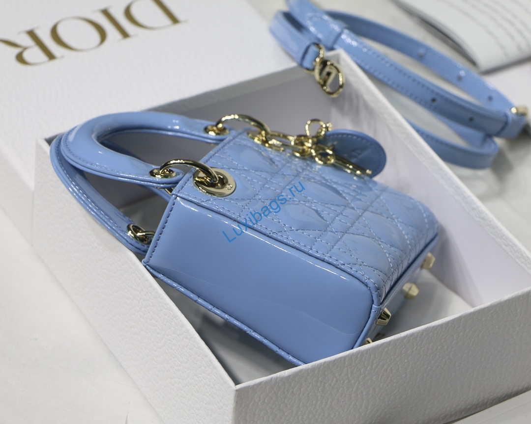 dior micro lady dior bag s0856 blue patent cannage lambskin 6 Dior MICRO LADY Dior Bag S0856 Blue Patent Cannage Lambskin | dior micro lady dior bag s0856 blue patent cannage lambskin 007