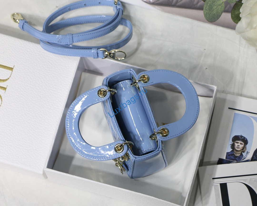 dior micro lady dior bag s0856 blue patent cannage lambskin 8 Dior MICRO LADY Dior Bag S0856 Blue Patent Cannage Lambskin | dior micro lady dior bag s0856 blue patent cannage lambskin 009
