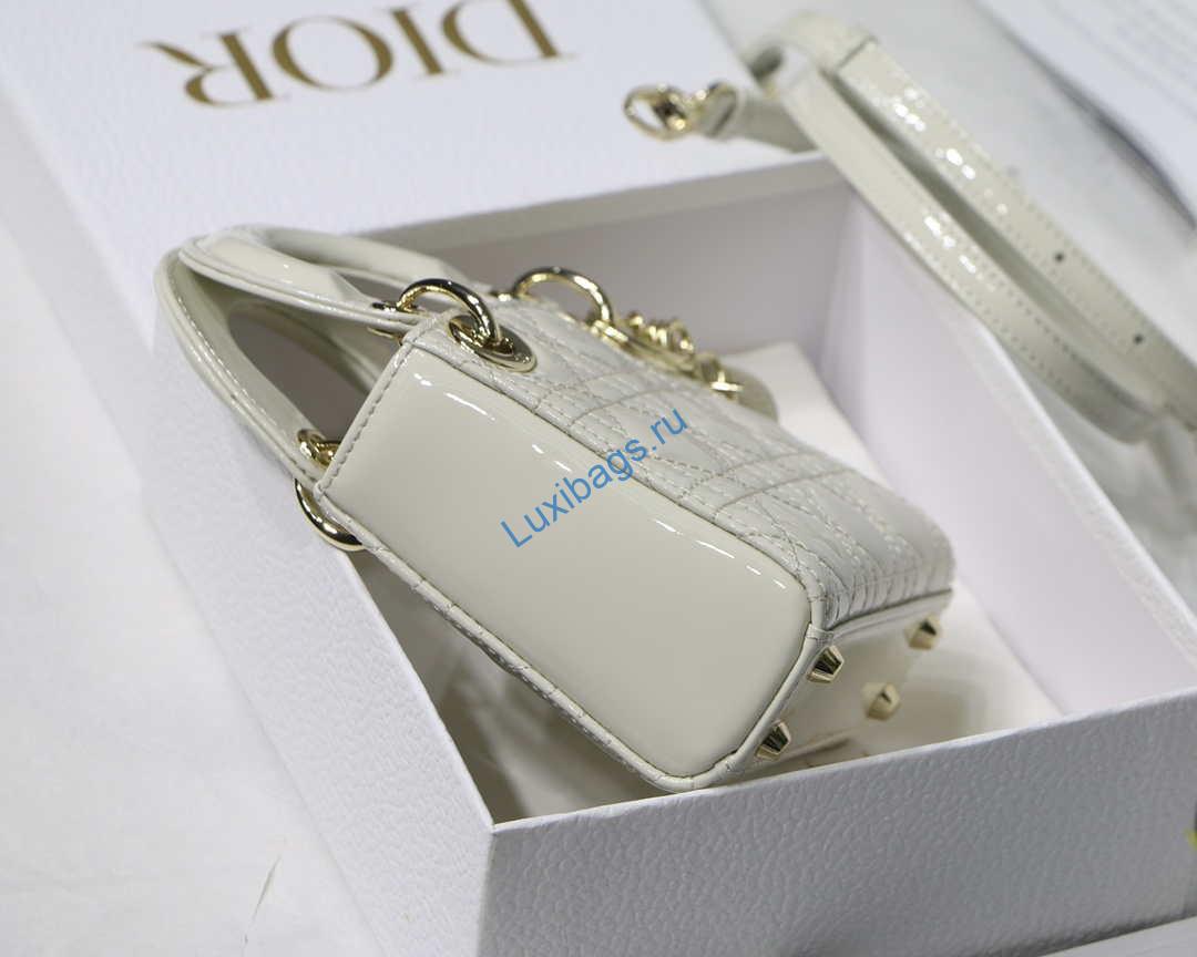 dior micro lady dior bag s0856 white patent cannage lambskin 6 Dior MICRO LADY Dior Bag S0856 White Patent Cannage Lambskin | dior micro lady dior bag s0856 white patent cannage lambskin 007