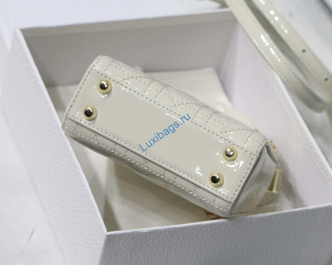 dior micro lady dior bag s0856 white patent cannage lambskin 7 Dior MICRO LADY Dior Bag S0856 White Patent Cannage Lambskin | dior micro lady dior bag s0856 white patent cannage lambskin 008