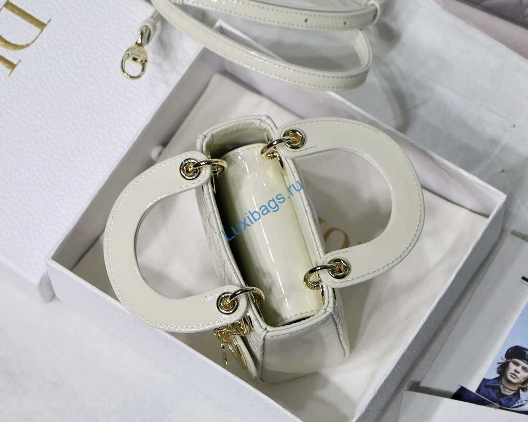 dior micro lady dior bag s0856 white patent cannage lambskin 8 Dior MICRO LADY Dior Bag S0856 White Patent Cannage Lambskin | dior micro lady dior bag s0856 white patent cannage lambskin 010