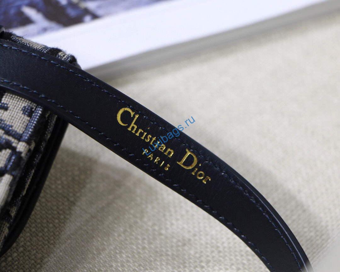 Dior Saddle Belt Bag S5619 Blue Dior Oblique Jacquard | dior s5619 saddle belt bag blue dior oblique jacquard 06