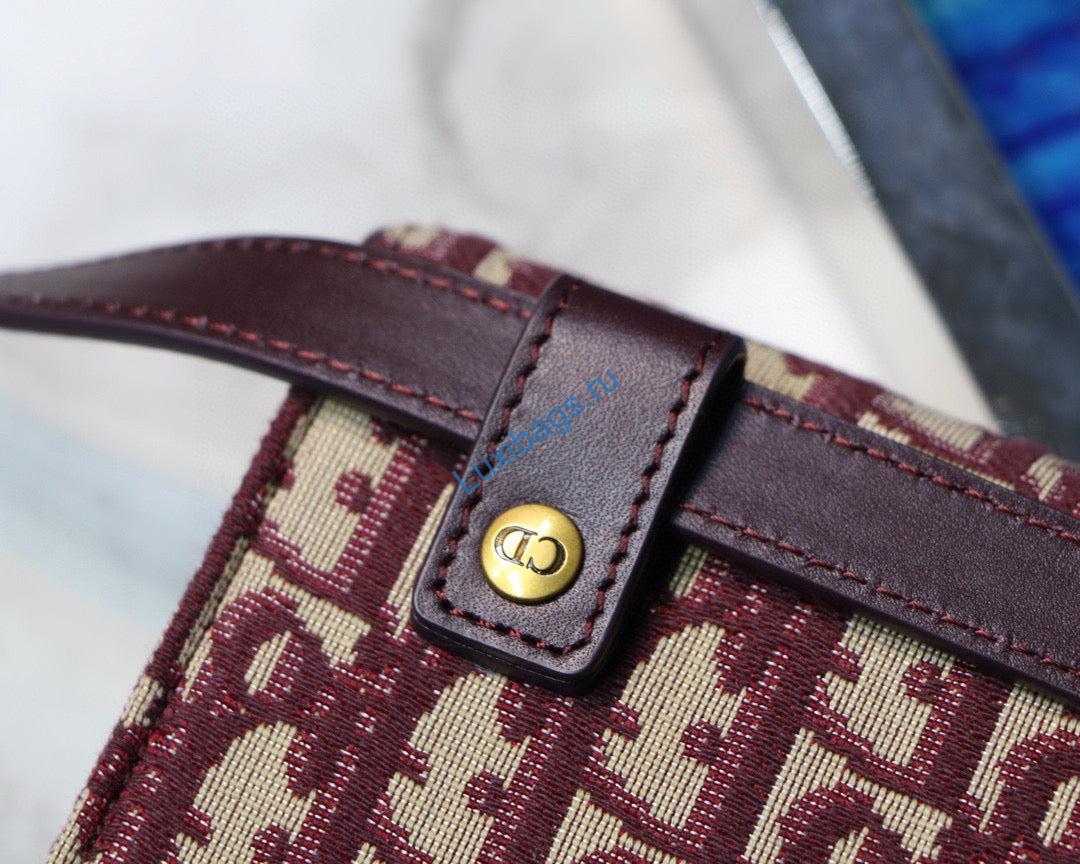 Dior Saddle Belt Bag S5619 Red Dior Oblique Jacquard | dior s5619 saddle belt bag red dior oblique jacquard 06