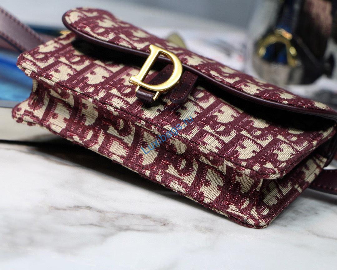 Dior Saddle Belt Bag S5619 Red Dior Oblique Jacquard | dior s5619 saddle belt bag red dior oblique jacquard 08