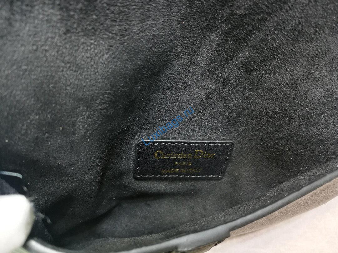Dior Saddle Belt Bag S5632 Black Goat leather | dior s5632 saddle belt bag black goat leather 07