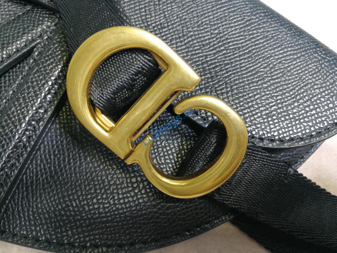 Dior Saddle Belt Bag S5632 Black grained calfskin | dior s5632 saddle belt bag black grained calfskin 05