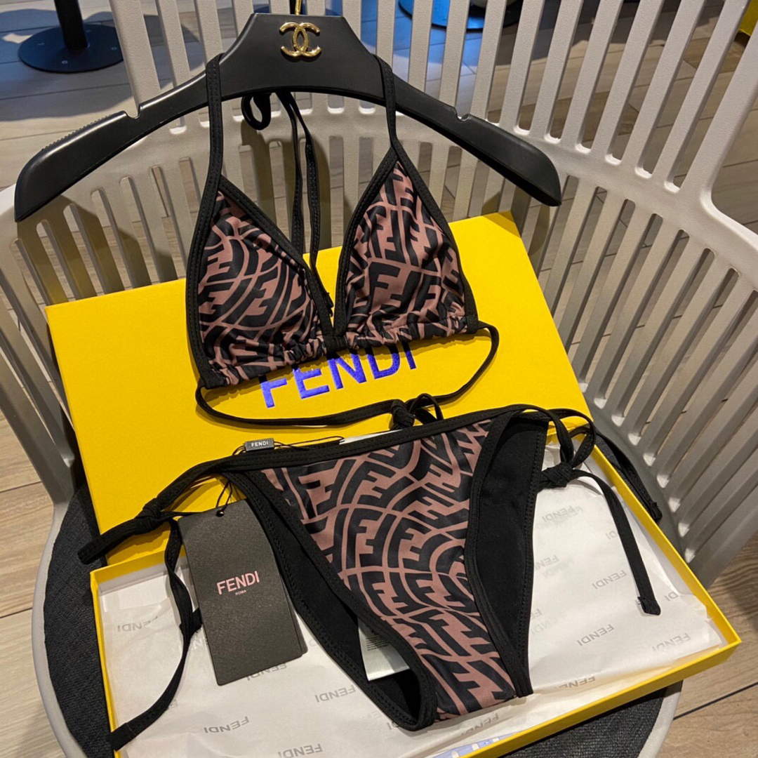 Fendi Women's Black Lycra® Bikini Swimsuit FXB974