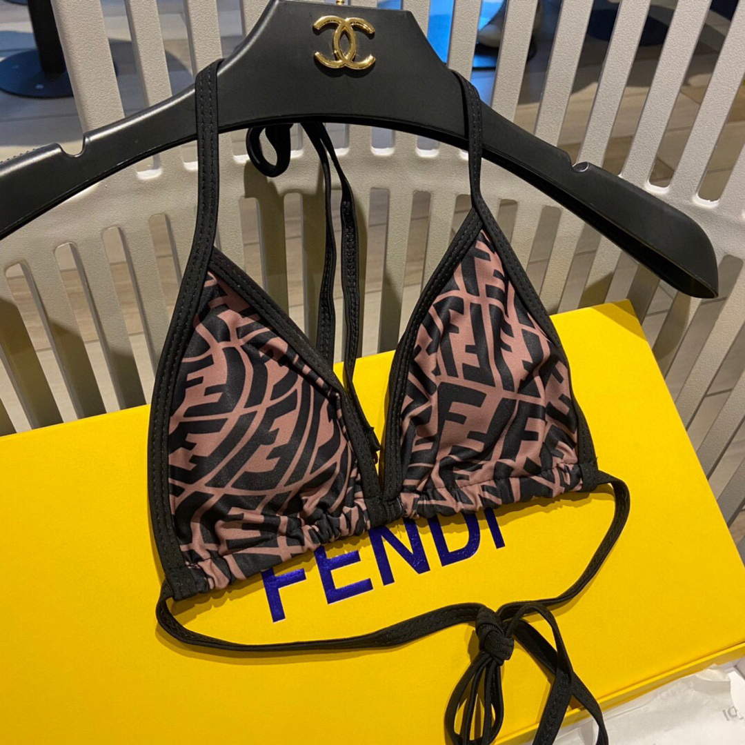 Fendi Women's Black Lycra® Bikini Swimsuit FXB974 | fendi womens black lycra bikini swimsuit fxb974 002