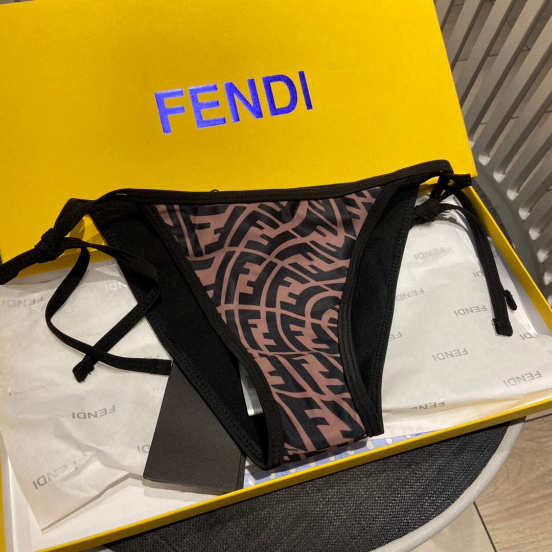 Fendi Women's Black Lycra® Bikini Swimsuit FXB974 | fendi womens black lycra bikini swimsuit fxb974 005