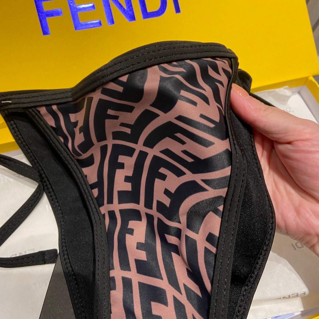 Fendi Women's Black Lycra® Bikini Swimsuit FXB974 | fendi womens black lycra bikini swimsuit fxb974 006