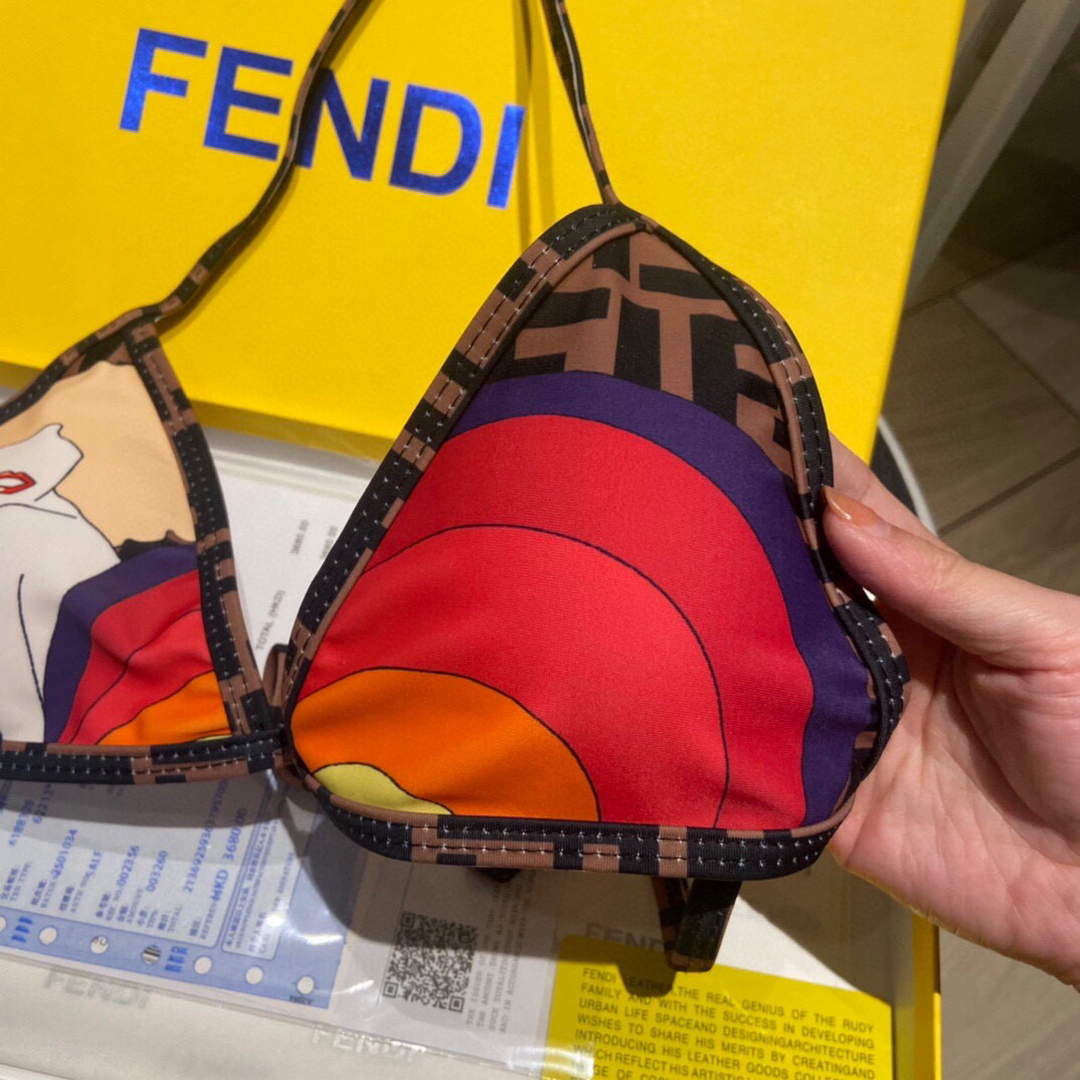 Fendi Women's Lycra® Bikini Swimsuit FXB960 | fendi womens lycra bikini swimsuit 003
