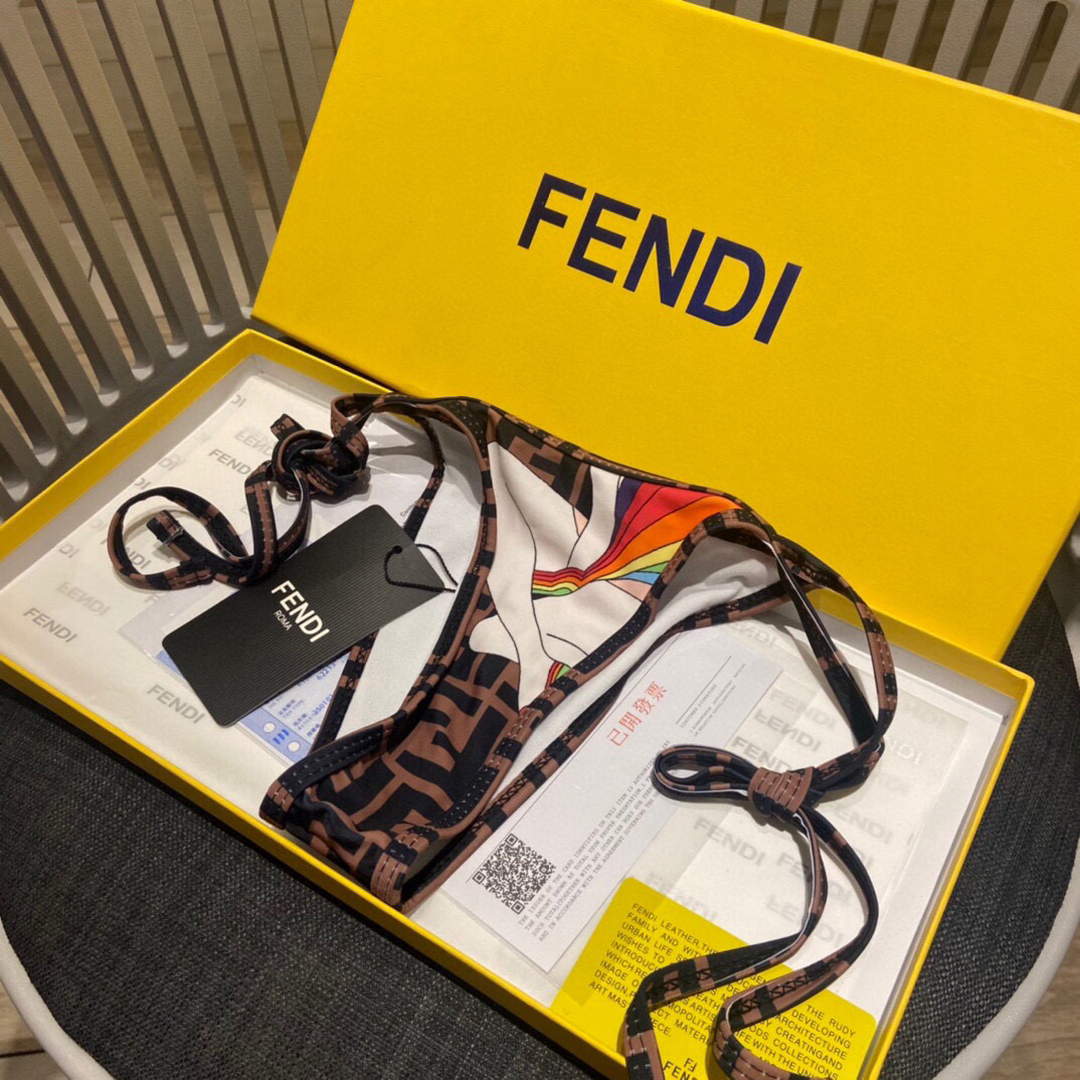 Fendi Women's Lycra® Bikini Swimsuit FXB960 | fendi womens lycra bikini swimsuit 005