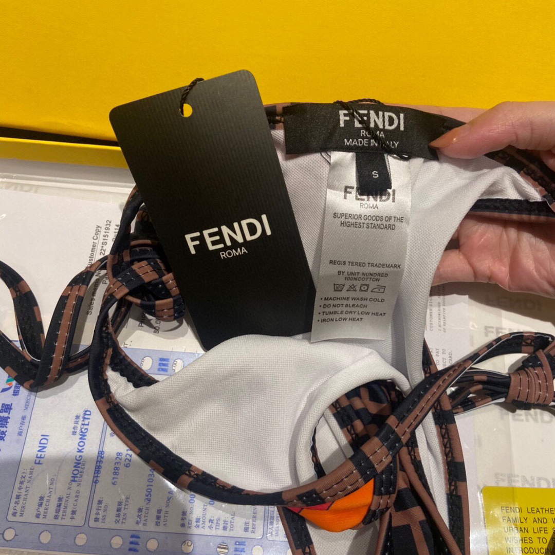 Fendi Women's Lycra® Bikini Swimsuit FXB960 | fendi womens lycra bikini swimsuit 008