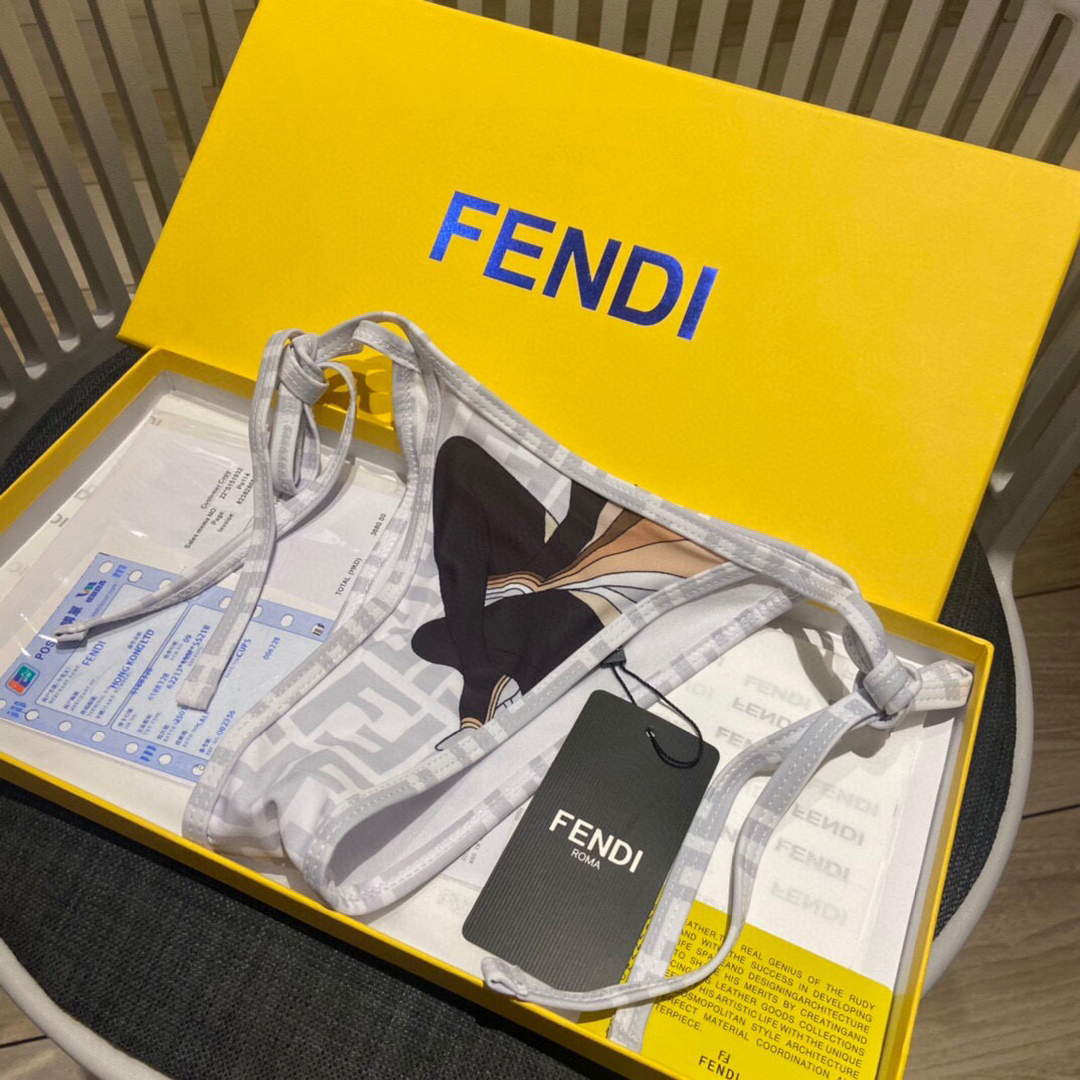 Fendi Women's Lycra® Bikini Swimsuit FXB961 | fendi womens lycra bikini swimsuit 013