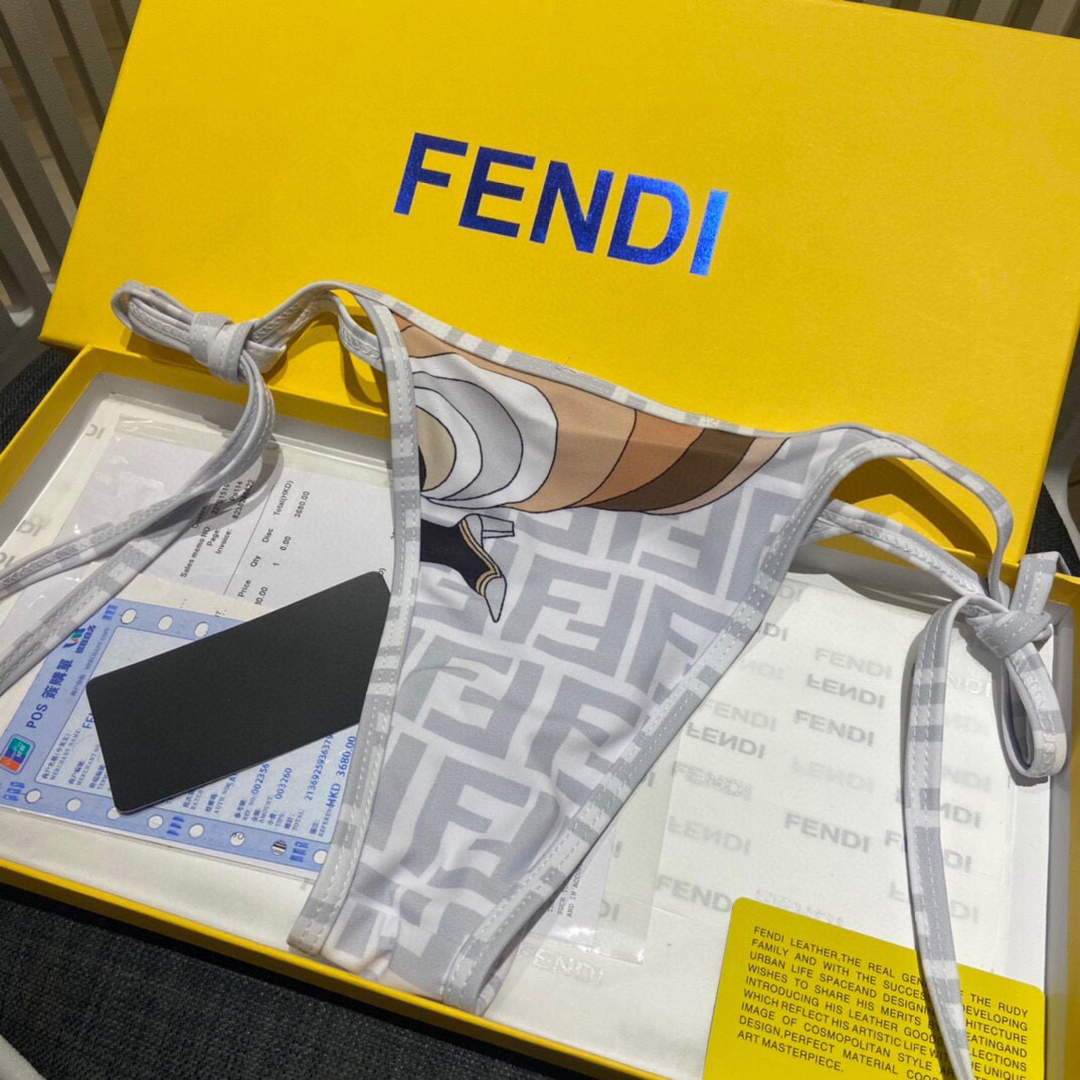 Fendi Women's Lycra® Bikini Swimsuit FXB961 | fendi womens lycra bikini swimsuit 015