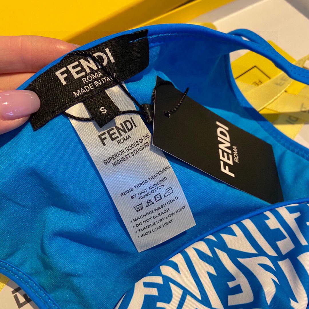 Fendi Women's Lycra® Bikini Swimsuit FXB966 | fendi womens lycra bikini swimsuit 064