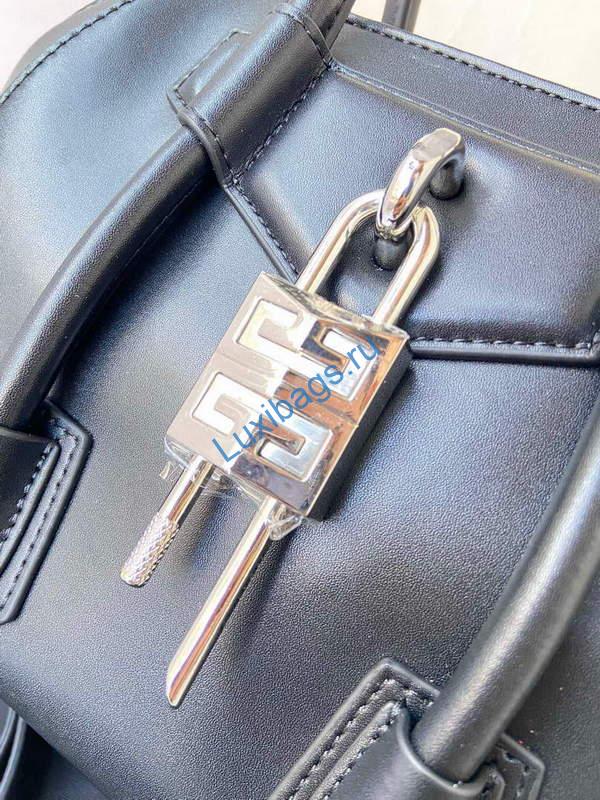 Givenchy BB50J0B00D Mini Antigona Lock Bag in Box Leather Black | givenchy bb50j0b mini antigona lock bag in box leather 004