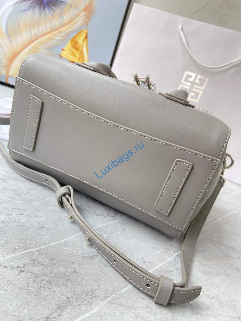 Givenchy BB50J0B00D Mini Antigona Lock Bag in Box Leather Gray | givenchy bb50j0b mini antigona lock bag in box leather 047