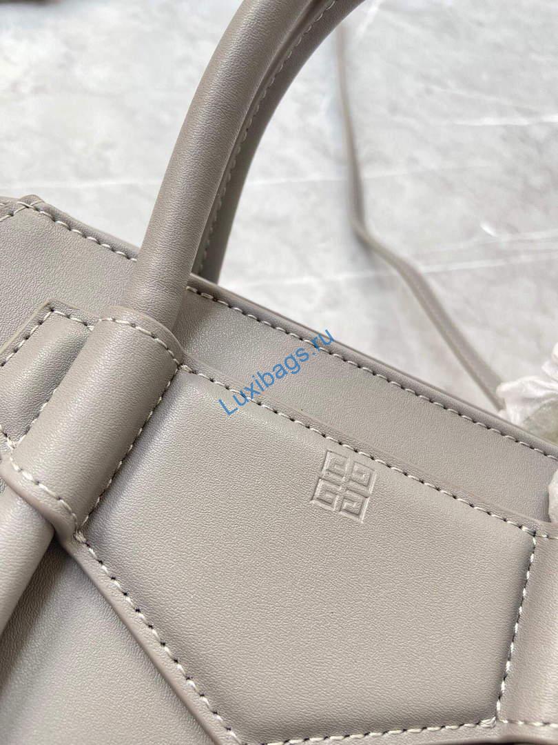 Givenchy BB50J0B00D Mini Antigona Lock Bag in Box Leather Gray | givenchy bb50j0b mini antigona lock bag in box leather 050