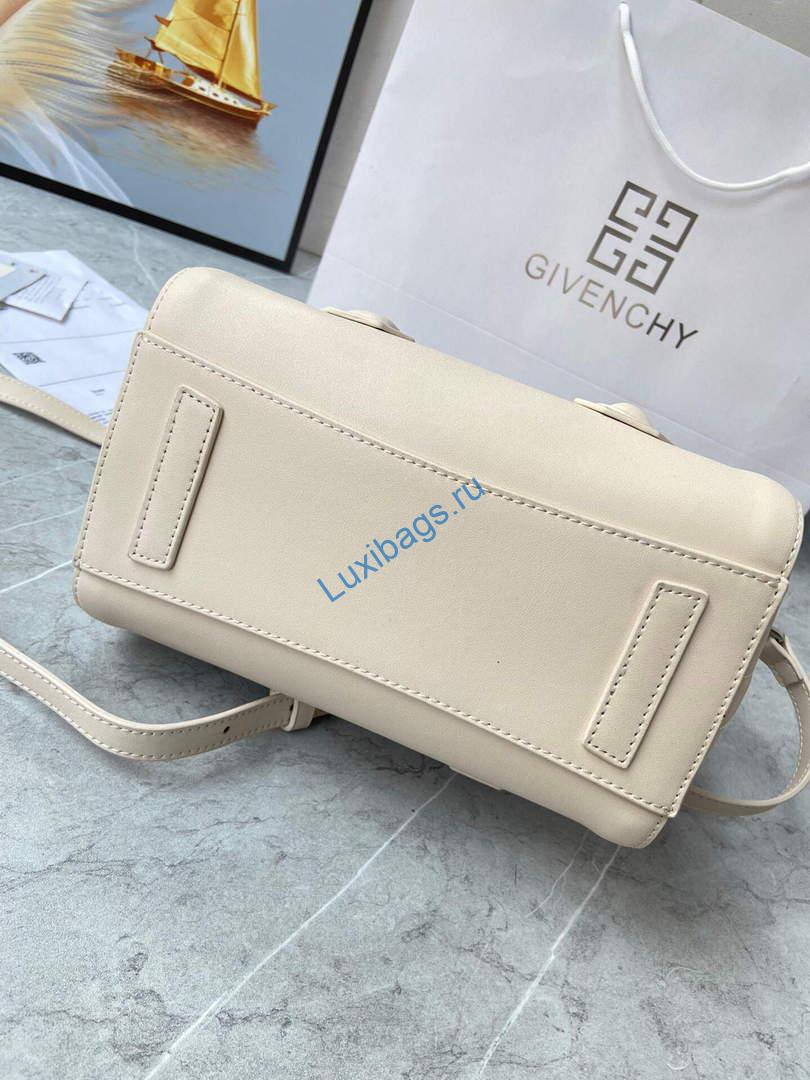 Givenchy BB50J0B00D Mini Antigona Lock Bag in Box Leather Beige | givenchy bb50j0b mini antigona lock bag in box leather 056