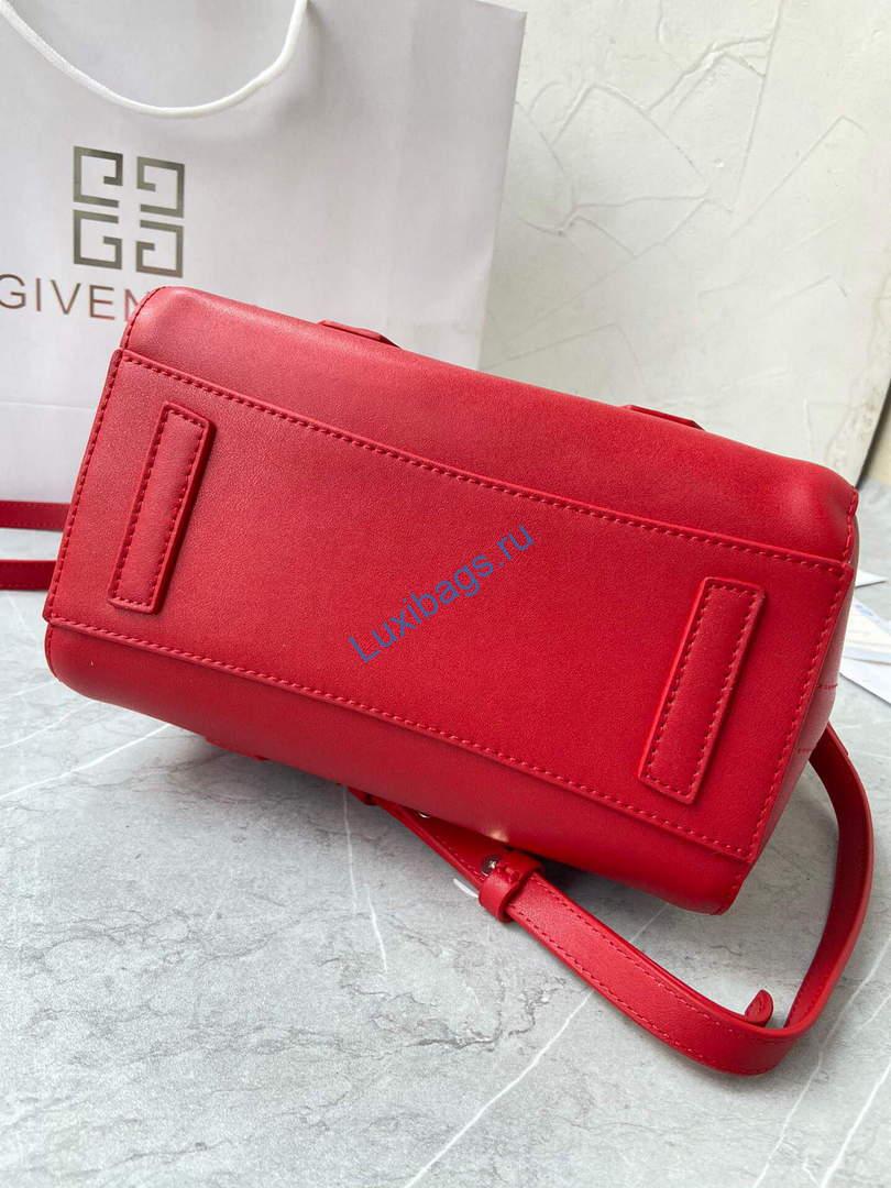 Givenchy BB50J0B00D Mini Antigona Lock Bag in Box Leather Red | givenchy bb50j0b mini antigona lock bag in box leather 089
