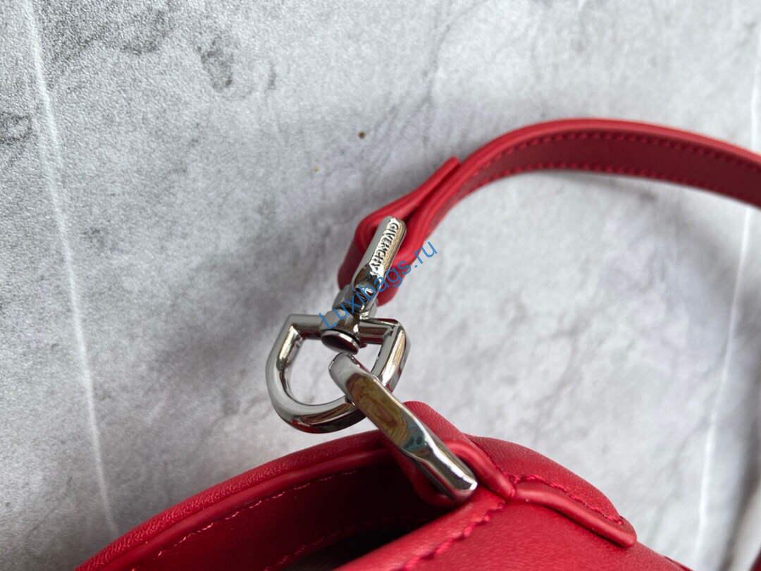 Givenchy BB50J0B00D Mini Antigona Lock Bag in Box Leather Red | givenchy bb50j0b mini antigona lock bag in box leather 097