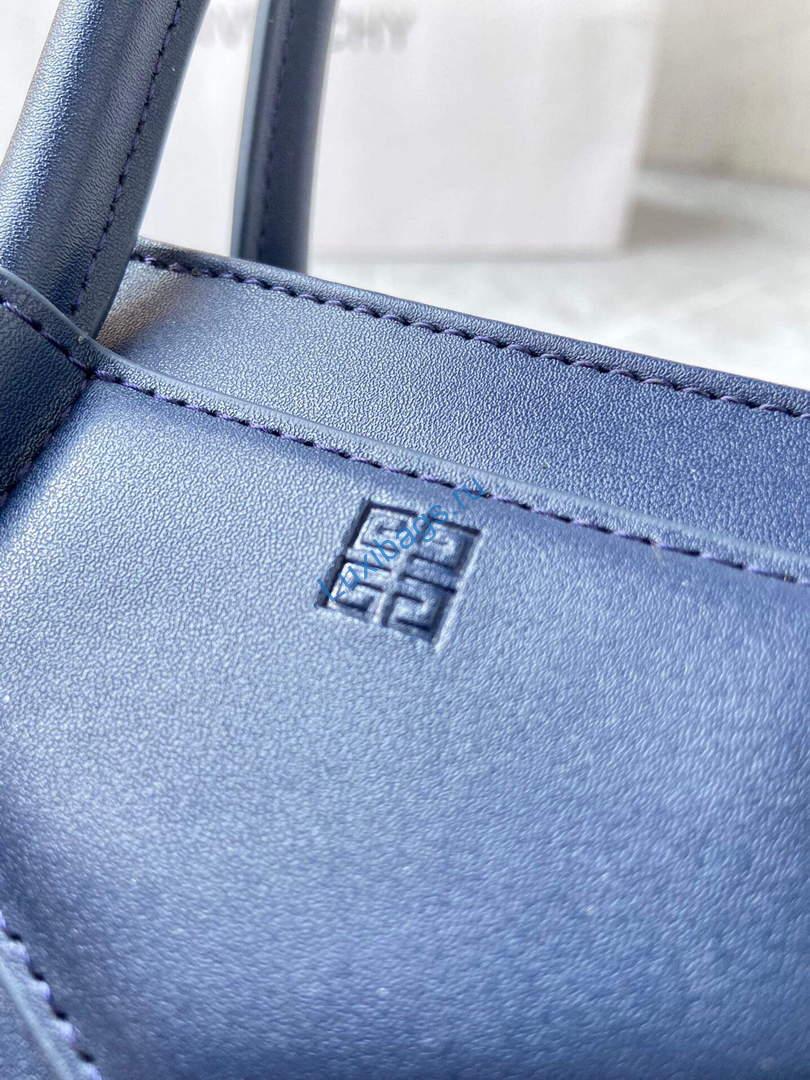 Givenchy BB50J0B00D Mini Antigona Lock Bag in Box Leather Blue | givenchy bb50j0b mini antigona lock bag in box leather 109