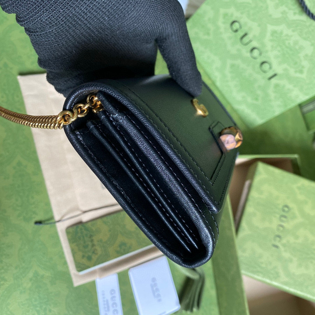 Gucci 658243 Diana chain wallet in Black | gucci 658243 diana chain wallet in 21