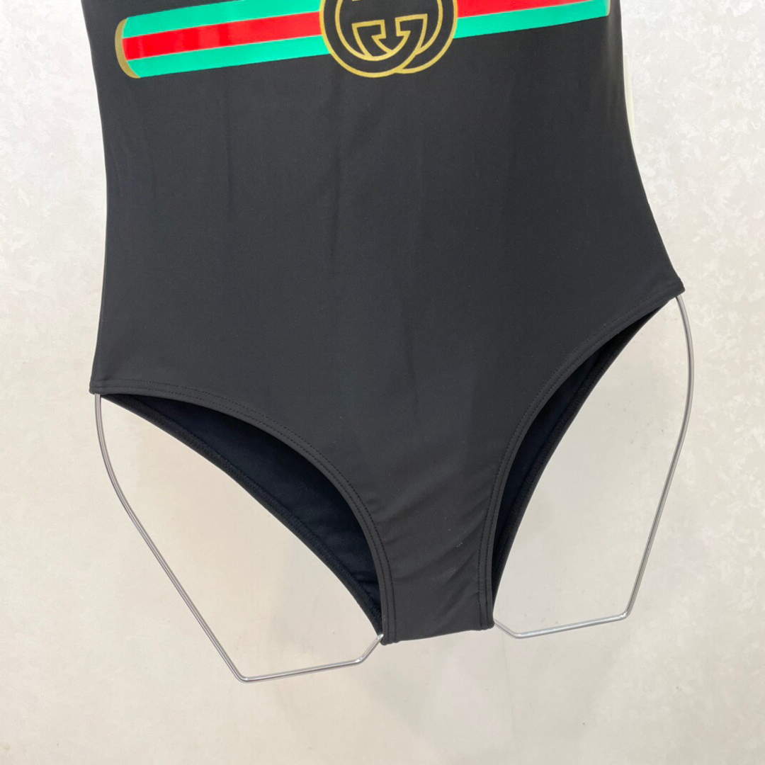 Gucci Sparkling swimsuit with Gucci logo 501899 Black | gucci sparkling swimsuit with gucci logo 501899 005