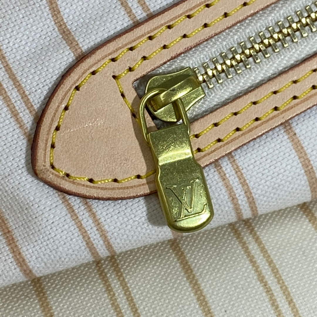 Louis Vuitton LV N41360 Neverfull GM Damier Azur Beige | louis vuitton lv n41360 neverfull gm damier azur white 08
