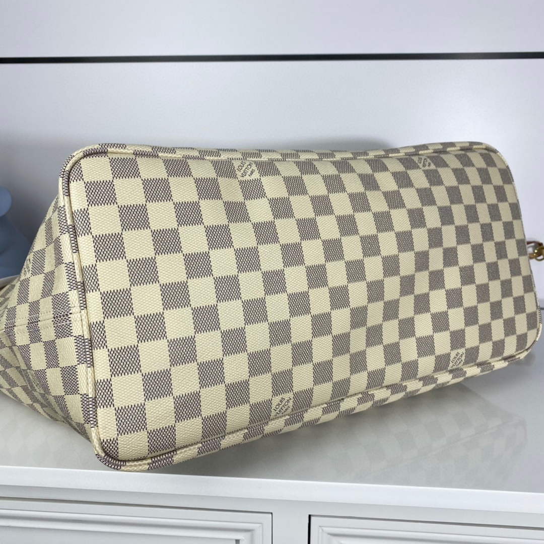Louis Vuitton LV N41604 Neverfull GM Damier Azur coated canvas | louis vuitton lv n41604 neverfull gm damier azur coated canvas 03