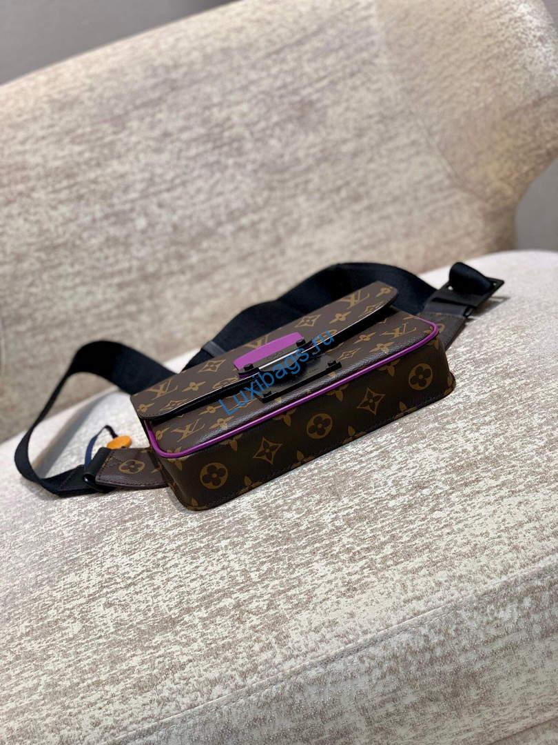LV M45807 Louis Vuitton S Lock Sling Bag Purple | lv m45807 louis vuitton s lock sling bag purple 005