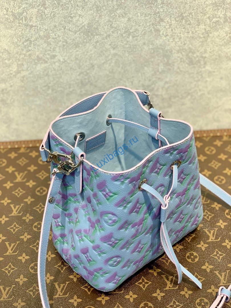 LV M46174 Louis Vuitton NÉONOÉ BB Bucket Bag Blue | lv m46174 louis vuitton neonoe bb bucket bag blue 007