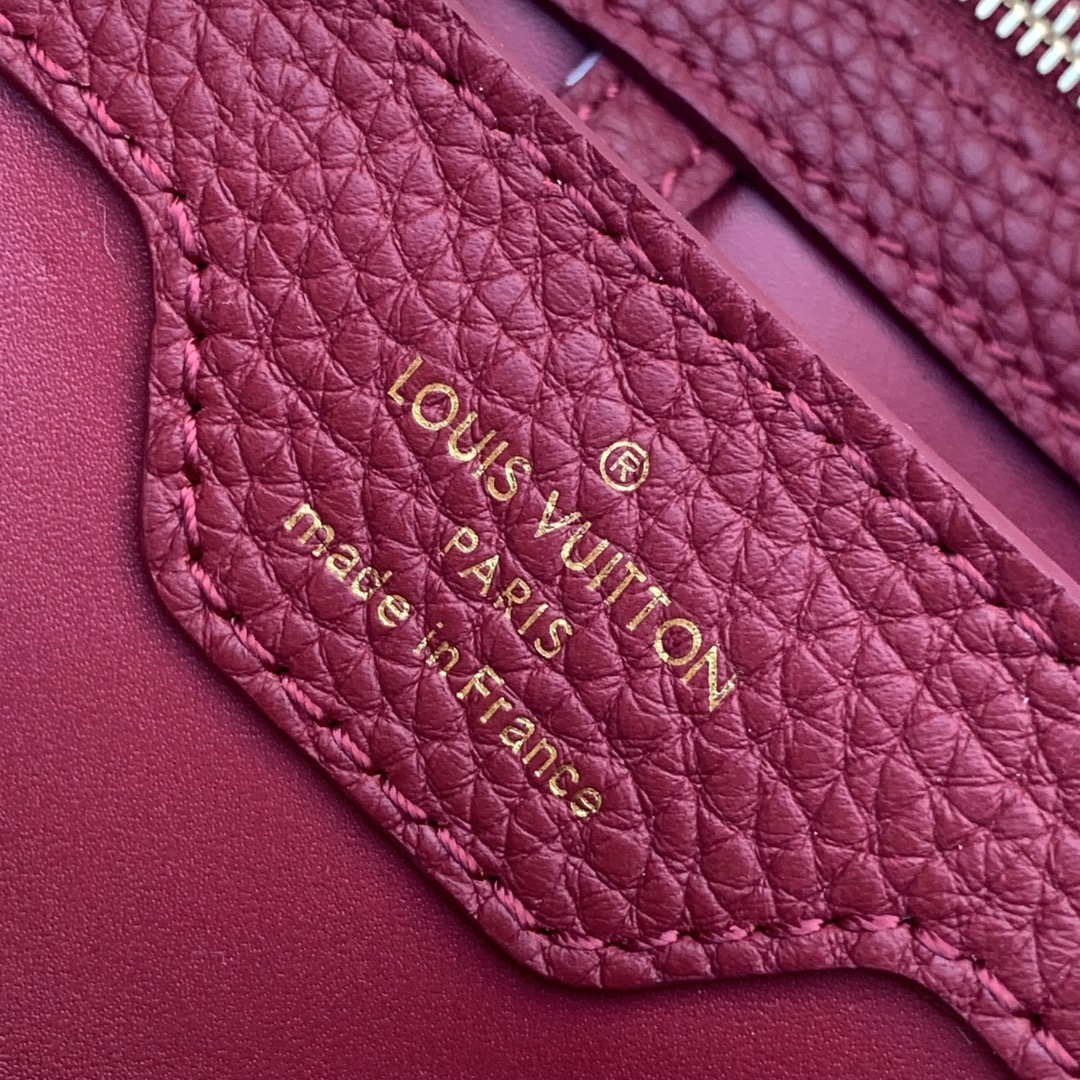 LV M58611 Louis Vuitton Capucines BB Handbag Beige and Wine red | lv m58611 louis vuitton capucines bb handbag beige and wine red 007