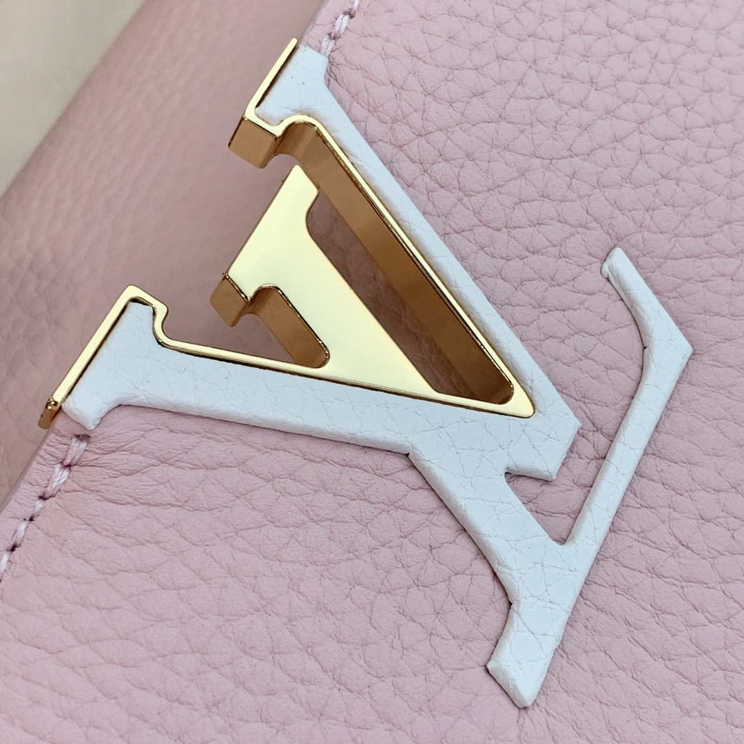 LV M59060 Louis Vuitton Capucines MM Handbag Rose Beige | lv m59060 louis vuitton capucines mm handbag rose beige 006