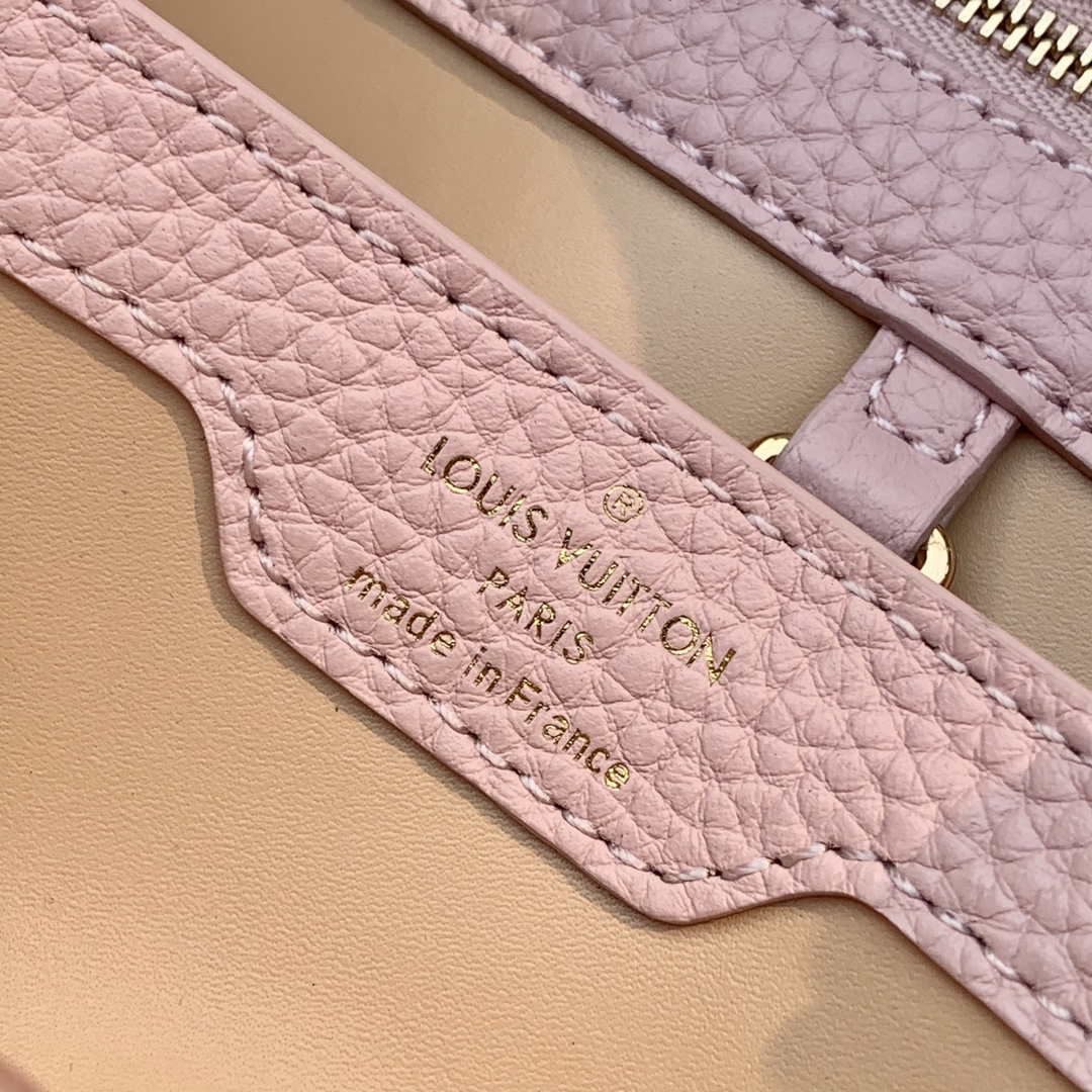 LV M59060 Louis Vuitton Capucines MM Handbag Rose Beige | lv m59060 louis vuitton capucines mm handbag rose beige 007